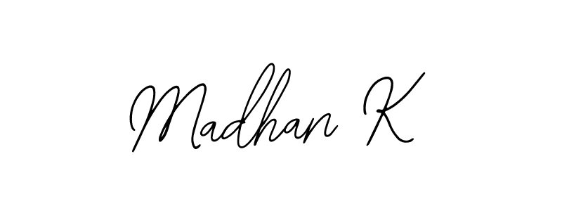 It looks lik you need a new signature style for name Madhan K. Design unique handwritten (Bearetta-2O07w) signature with our free signature maker in just a few clicks. Madhan K signature style 12 images and pictures png