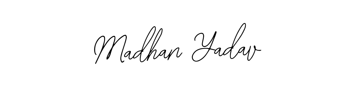 How to make Madhan Yadav name signature. Use Bearetta-2O07w style for creating short signs online. This is the latest handwritten sign. Madhan Yadav signature style 12 images and pictures png