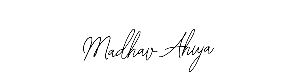 You should practise on your own different ways (Bearetta-2O07w) to write your name (Madhav Ahuja) in signature. don't let someone else do it for you. Madhav Ahuja signature style 12 images and pictures png