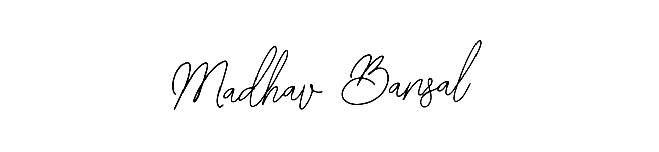 Use a signature maker to create a handwritten signature online. With this signature software, you can design (Bearetta-2O07w) your own signature for name Madhav Bansal. Madhav Bansal signature style 12 images and pictures png