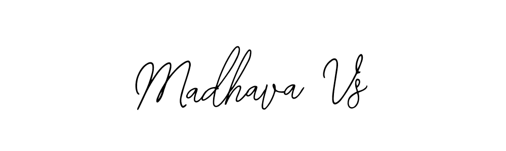 if you are searching for the best signature style for your name Madhava Vs. so please give up your signature search. here we have designed multiple signature styles  using Bearetta-2O07w. Madhava Vs signature style 12 images and pictures png