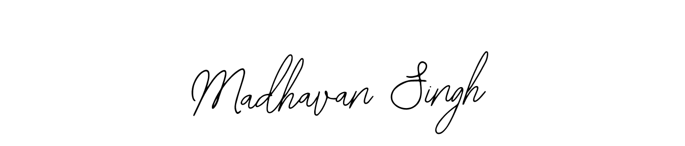 How to make Madhavan Singh name signature. Use Bearetta-2O07w style for creating short signs online. This is the latest handwritten sign. Madhavan Singh signature style 12 images and pictures png