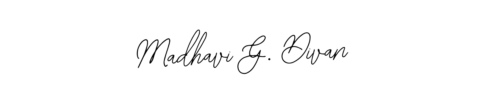 Make a beautiful signature design for name Madhavi G. Divan. With this signature (Bearetta-2O07w) style, you can create a handwritten signature for free. Madhavi G. Divan signature style 12 images and pictures png