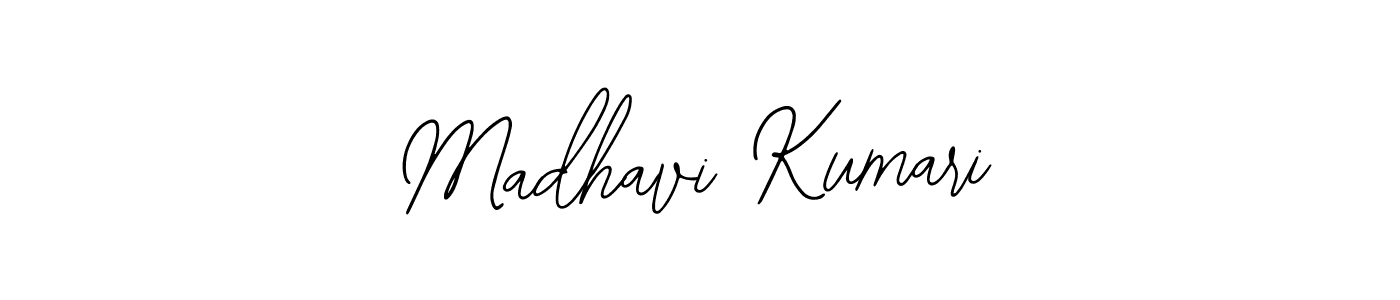 How to make Madhavi Kumari name signature. Use Bearetta-2O07w style for creating short signs online. This is the latest handwritten sign. Madhavi Kumari signature style 12 images and pictures png