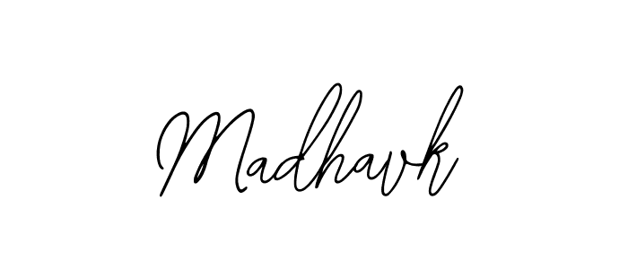 How to make Madhavk name signature. Use Bearetta-2O07w style for creating short signs online. This is the latest handwritten sign. Madhavk signature style 12 images and pictures png