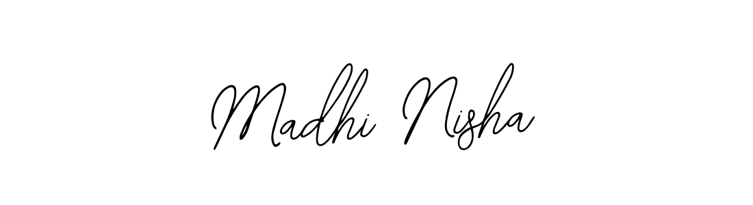 Also You can easily find your signature by using the search form. We will create Madhi Nisha name handwritten signature images for you free of cost using Bearetta-2O07w sign style. Madhi Nisha signature style 12 images and pictures png