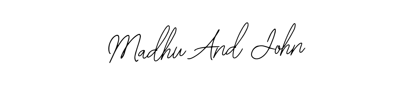 Make a beautiful signature design for name Madhu And John. Use this online signature maker to create a handwritten signature for free. Madhu And John signature style 12 images and pictures png