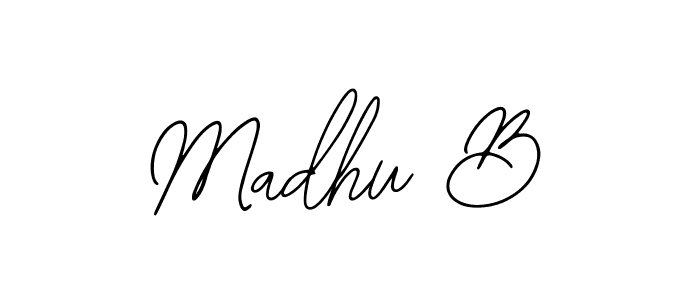 if you are searching for the best signature style for your name Madhu B. so please give up your signature search. here we have designed multiple signature styles  using Bearetta-2O07w. Madhu B signature style 12 images and pictures png