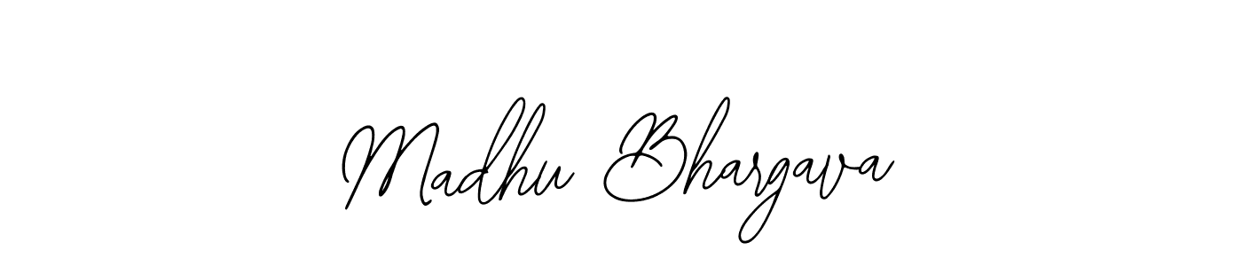 Design your own signature with our free online signature maker. With this signature software, you can create a handwritten (Bearetta-2O07w) signature for name Madhu Bhargava. Madhu Bhargava signature style 12 images and pictures png