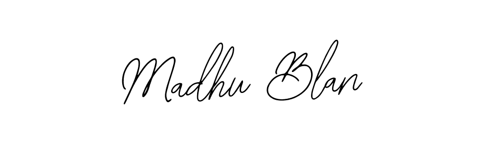 Design your own signature with our free online signature maker. With this signature software, you can create a handwritten (Bearetta-2O07w) signature for name Madhu Blan. Madhu Blan signature style 12 images and pictures png