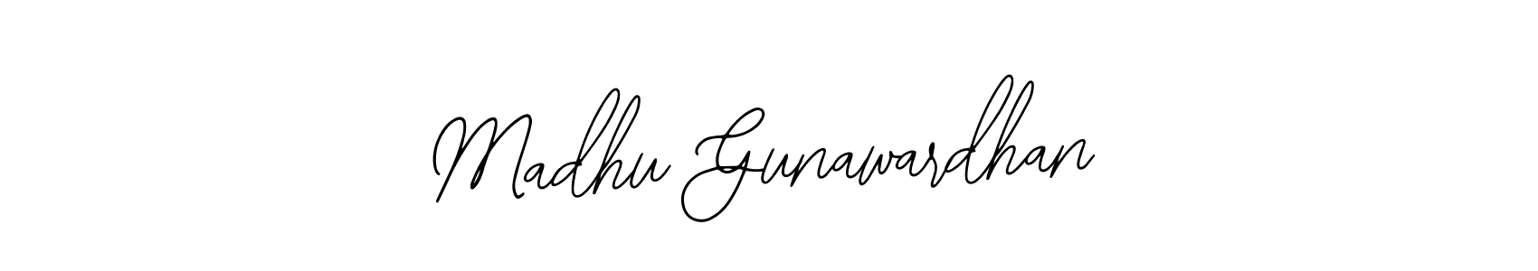 Use a signature maker to create a handwritten signature online. With this signature software, you can design (Bearetta-2O07w) your own signature for name Madhu Gunawardhan. Madhu Gunawardhan signature style 12 images and pictures png