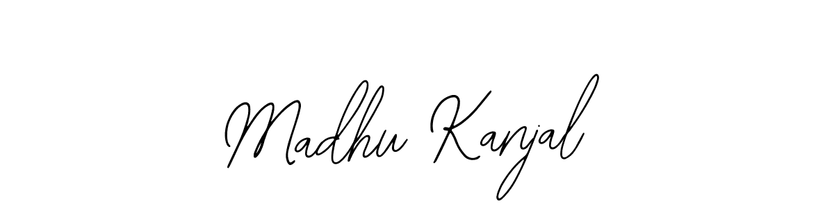 Use a signature maker to create a handwritten signature online. With this signature software, you can design (Bearetta-2O07w) your own signature for name Madhu Kanjal. Madhu Kanjal signature style 12 images and pictures png
