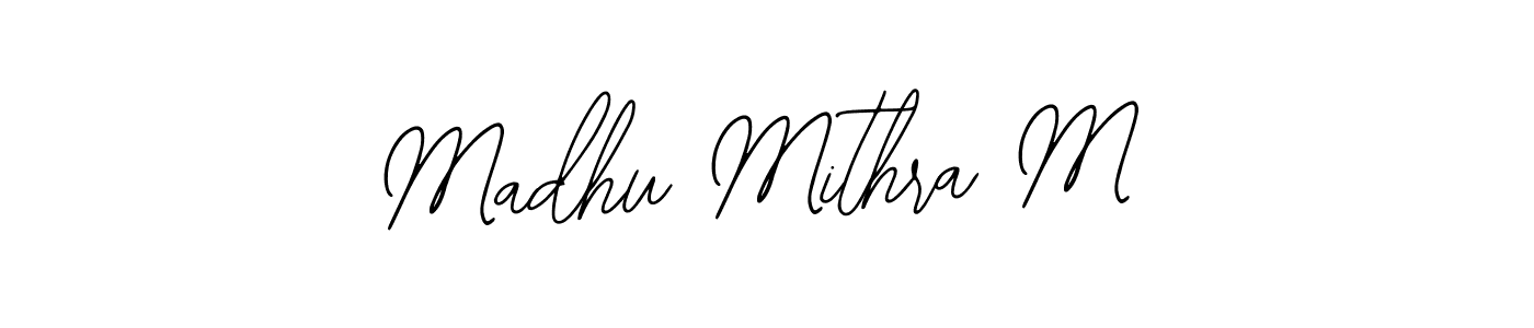 if you are searching for the best signature style for your name Madhu Mithra M. so please give up your signature search. here we have designed multiple signature styles  using Bearetta-2O07w. Madhu Mithra M signature style 12 images and pictures png