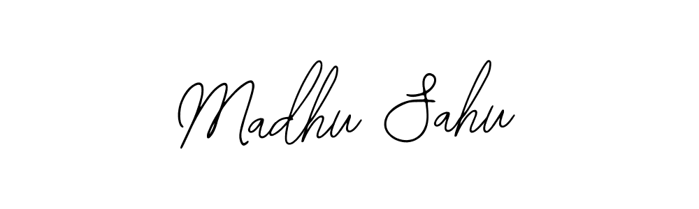 You should practise on your own different ways (Bearetta-2O07w) to write your name (Madhu Sahu) in signature. don't let someone else do it for you. Madhu Sahu signature style 12 images and pictures png