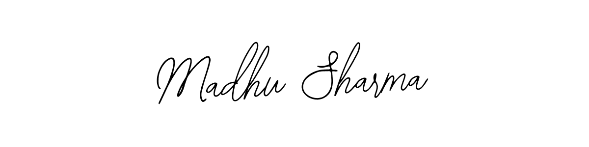 You should practise on your own different ways (Bearetta-2O07w) to write your name (Madhu Sharma) in signature. don't let someone else do it for you. Madhu Sharma signature style 12 images and pictures png