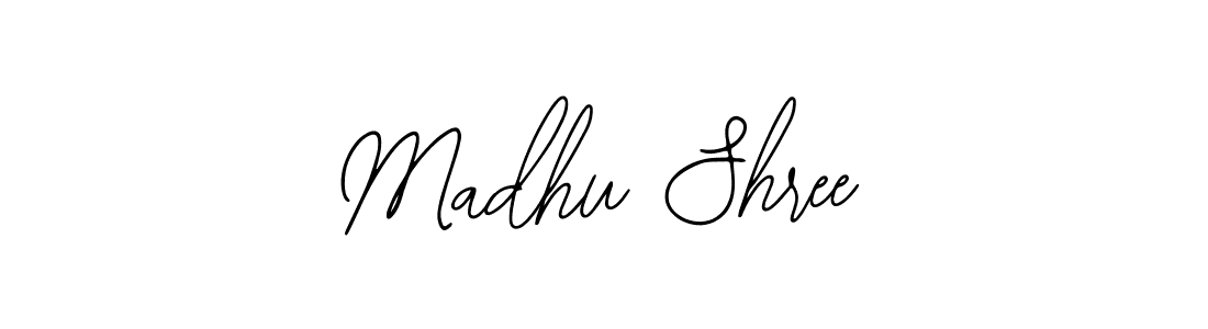 Design your own signature with our free online signature maker. With this signature software, you can create a handwritten (Bearetta-2O07w) signature for name Madhu Shree. Madhu Shree signature style 12 images and pictures png