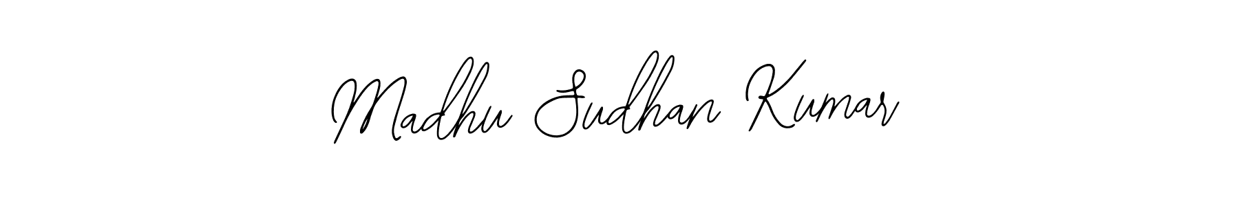 How to make Madhu Sudhan Kumar name signature. Use Bearetta-2O07w style for creating short signs online. This is the latest handwritten sign. Madhu Sudhan Kumar signature style 12 images and pictures png