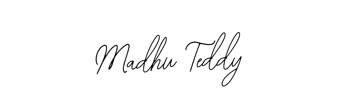 You should practise on your own different ways (Bearetta-2O07w) to write your name (Madhu Teddy) in signature. don't let someone else do it for you. Madhu Teddy signature style 12 images and pictures png