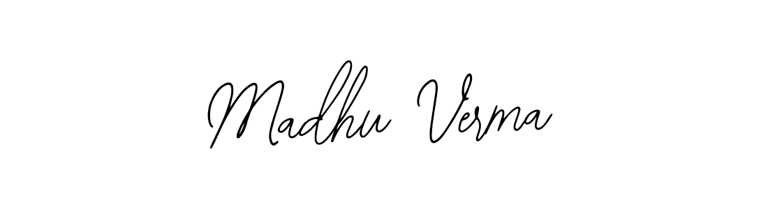 The best way (Bearetta-2O07w) to make a short signature is to pick only two or three words in your name. The name Madhu Verma include a total of six letters. For converting this name. Madhu Verma signature style 12 images and pictures png