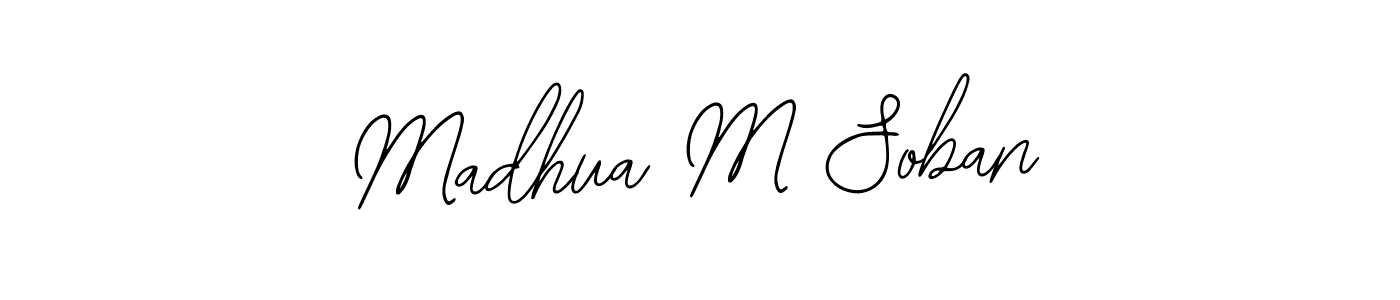 See photos of Madhua M Soban official signature by Spectra . Check more albums & portfolios. Read reviews & check more about Bearetta-2O07w font. Madhua M Soban signature style 12 images and pictures png
