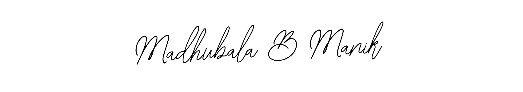 How to make Madhubala B Manik name signature. Use Bearetta-2O07w style for creating short signs online. This is the latest handwritten sign. Madhubala B Manik signature style 12 images and pictures png