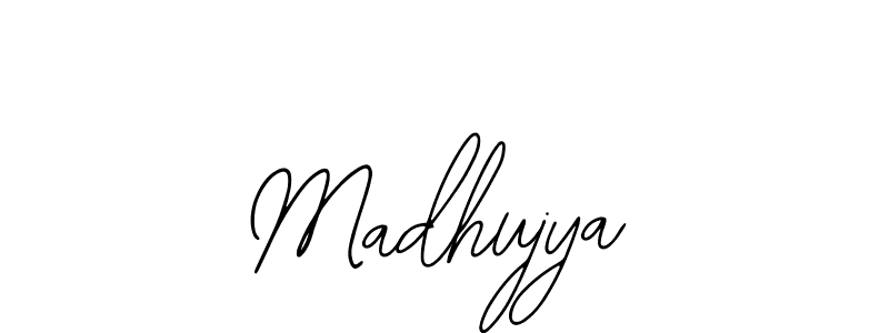 if you are searching for the best signature style for your name Madhujya. so please give up your signature search. here we have designed multiple signature styles  using Bearetta-2O07w. Madhujya signature style 12 images and pictures png