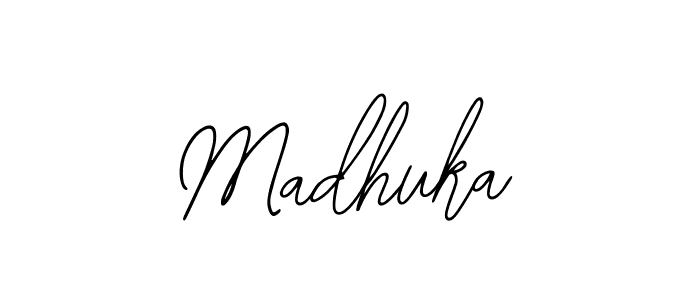 Design your own signature with our free online signature maker. With this signature software, you can create a handwritten (Bearetta-2O07w) signature for name Madhuka. Madhuka signature style 12 images and pictures png