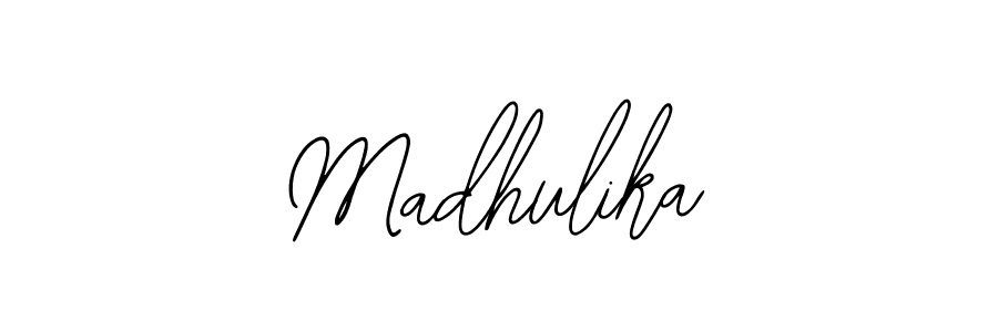 Design your own signature with our free online signature maker. With this signature software, you can create a handwritten (Bearetta-2O07w) signature for name Madhulika. Madhulika signature style 12 images and pictures png