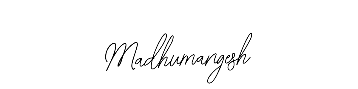 Also we have Madhumangesh name is the best signature style. Create professional handwritten signature collection using Bearetta-2O07w autograph style. Madhumangesh signature style 12 images and pictures png
