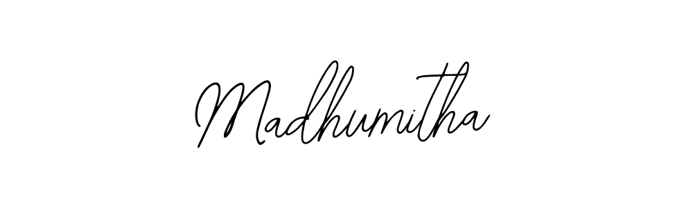 Design your own signature with our free online signature maker. With this signature software, you can create a handwritten (Bearetta-2O07w) signature for name Madhumitha. Madhumitha signature style 12 images and pictures png