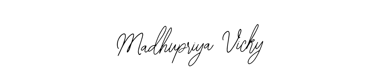 Make a beautiful signature design for name Madhupriya Vicky. Use this online signature maker to create a handwritten signature for free. Madhupriya Vicky signature style 12 images and pictures png