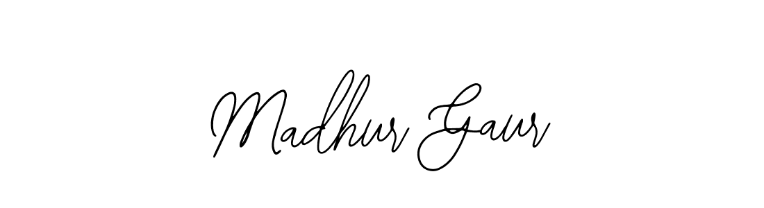 Use a signature maker to create a handwritten signature online. With this signature software, you can design (Bearetta-2O07w) your own signature for name Madhur Gaur. Madhur Gaur signature style 12 images and pictures png
