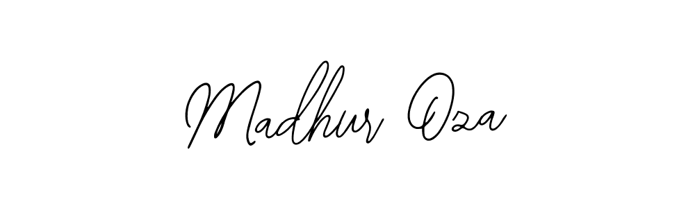How to make Madhur Oza name signature. Use Bearetta-2O07w style for creating short signs online. This is the latest handwritten sign. Madhur Oza signature style 12 images and pictures png