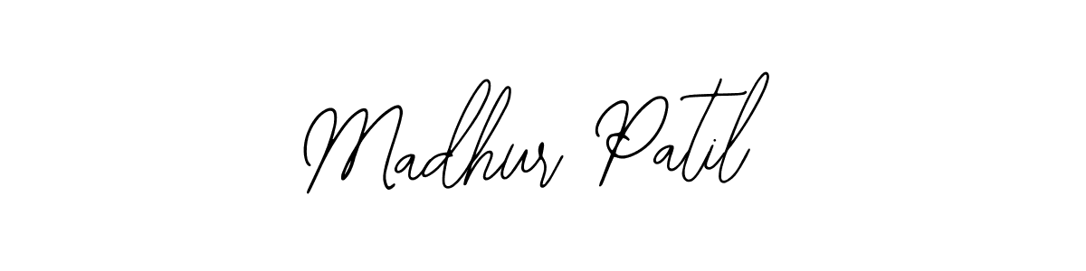 How to make Madhur Patil name signature. Use Bearetta-2O07w style for creating short signs online. This is the latest handwritten sign. Madhur Patil signature style 12 images and pictures png