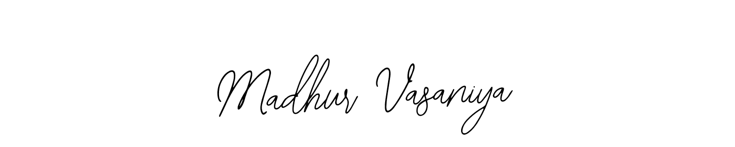 Also we have Madhur Vasaniya name is the best signature style. Create professional handwritten signature collection using Bearetta-2O07w autograph style. Madhur Vasaniya signature style 12 images and pictures png