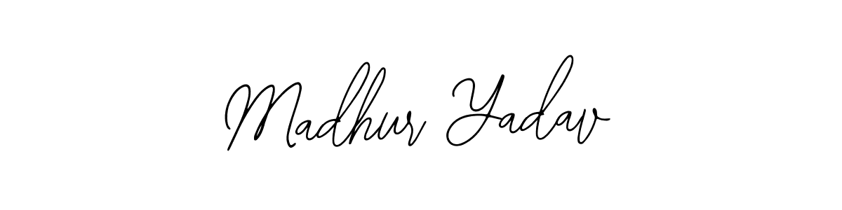 You should practise on your own different ways (Bearetta-2O07w) to write your name (Madhur Yadav) in signature. don't let someone else do it for you. Madhur Yadav signature style 12 images and pictures png