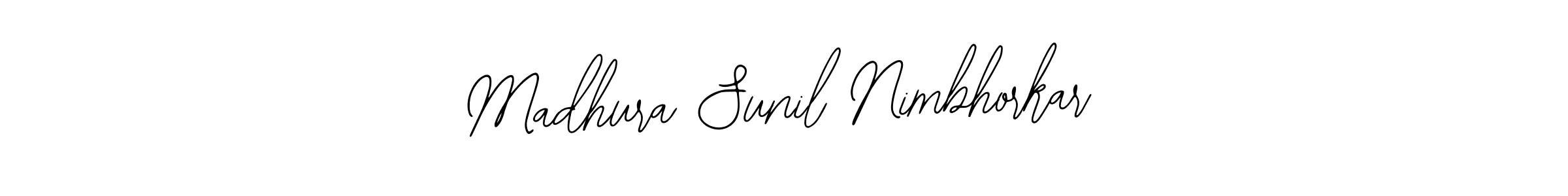 Make a beautiful signature design for name Madhura Sunil Nimbhorkar. Use this online signature maker to create a handwritten signature for free. Madhura Sunil Nimbhorkar signature style 12 images and pictures png