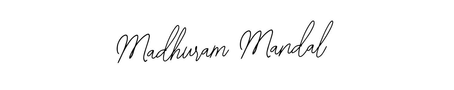 You should practise on your own different ways (Bearetta-2O07w) to write your name (Madhuram Mandal) in signature. don't let someone else do it for you. Madhuram Mandal signature style 12 images and pictures png