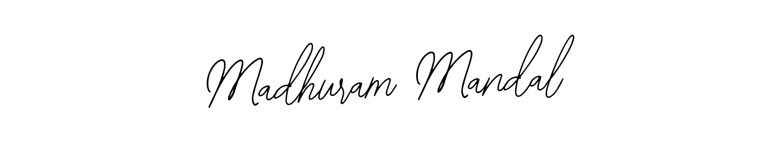 You should practise on your own different ways (Bearetta-2O07w) to write your name (Madhuram Mandal) in signature. don't let someone else do it for you. Madhuram Mandal signature style 12 images and pictures png