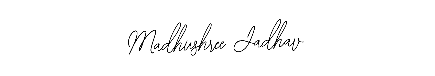 The best way (Bearetta-2O07w) to make a short signature is to pick only two or three words in your name. The name Madhushree Jadhav include a total of six letters. For converting this name. Madhushree Jadhav signature style 12 images and pictures png