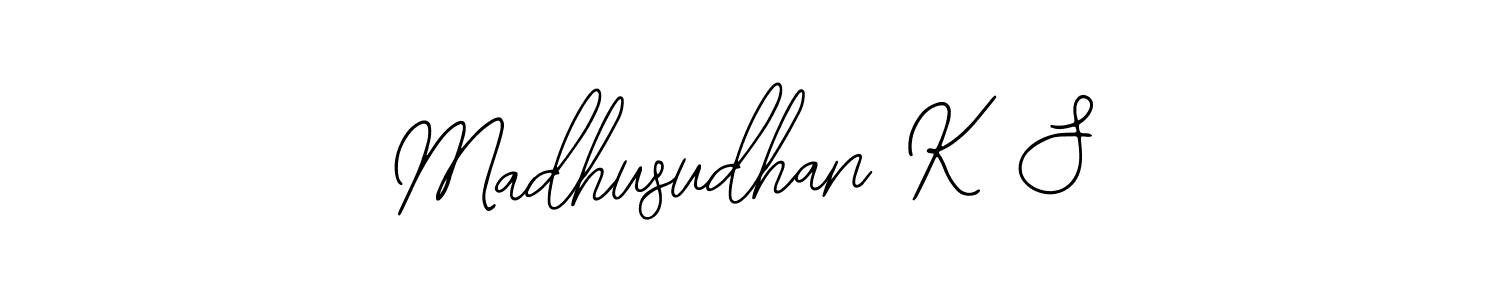 Create a beautiful signature design for name Madhusudhan K S. With this signature (Bearetta-2O07w) fonts, you can make a handwritten signature for free. Madhusudhan K S signature style 12 images and pictures png