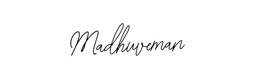 How to make Madhuveman name signature. Use Bearetta-2O07w style for creating short signs online. This is the latest handwritten sign. Madhuveman signature style 12 images and pictures png