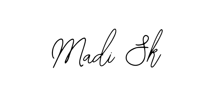 How to make Madi Sk name signature. Use Bearetta-2O07w style for creating short signs online. This is the latest handwritten sign. Madi Sk signature style 12 images and pictures png