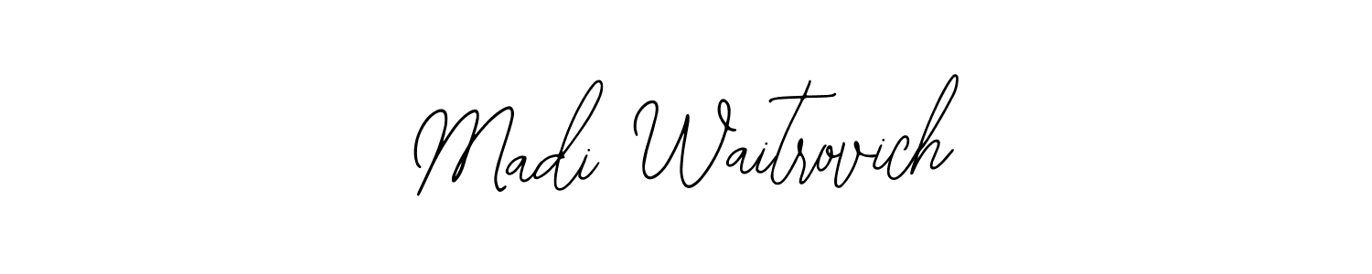 This is the best signature style for the Madi Waitrovich name. Also you like these signature font (Bearetta-2O07w). Mix name signature. Madi Waitrovich signature style 12 images and pictures png