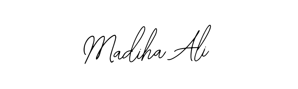 The best way (Bearetta-2O07w) to make a short signature is to pick only two or three words in your name. The name Madiha Ali include a total of six letters. For converting this name. Madiha Ali signature style 12 images and pictures png