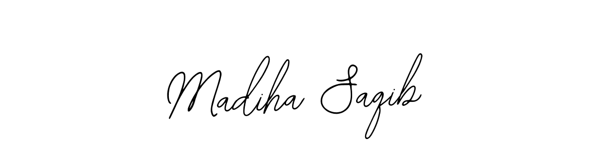 if you are searching for the best signature style for your name Madiha Saqib. so please give up your signature search. here we have designed multiple signature styles  using Bearetta-2O07w. Madiha Saqib signature style 12 images and pictures png