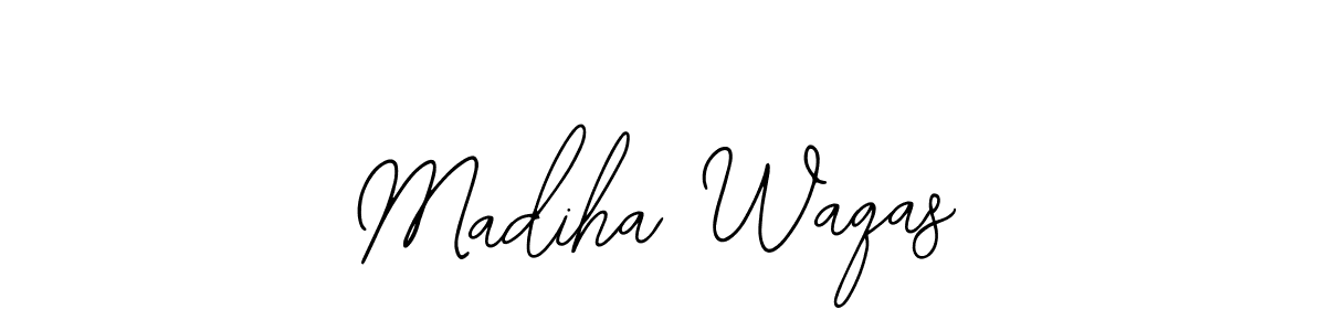 How to make Madiha Waqas name signature. Use Bearetta-2O07w style for creating short signs online. This is the latest handwritten sign. Madiha Waqas signature style 12 images and pictures png