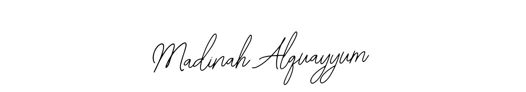 Also You can easily find your signature by using the search form. We will create Madinah Alquayyum name handwritten signature images for you free of cost using Bearetta-2O07w sign style. Madinah Alquayyum signature style 12 images and pictures png