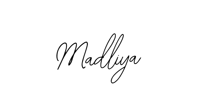 How to make Madliya name signature. Use Bearetta-2O07w style for creating short signs online. This is the latest handwritten sign. Madliya signature style 12 images and pictures png