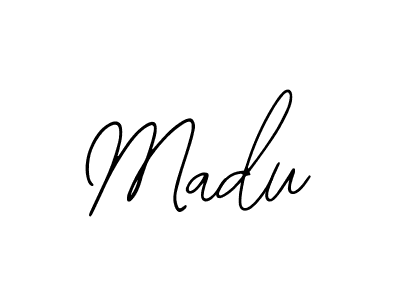 Design your own signature with our free online signature maker. With this signature software, you can create a handwritten (Bearetta-2O07w) signature for name Madu. Madu signature style 12 images and pictures png